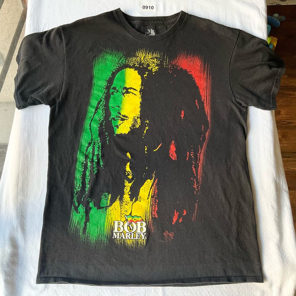 Zion Men’s Short Sleeve T-shirt shirt M, Black, Bob Marley